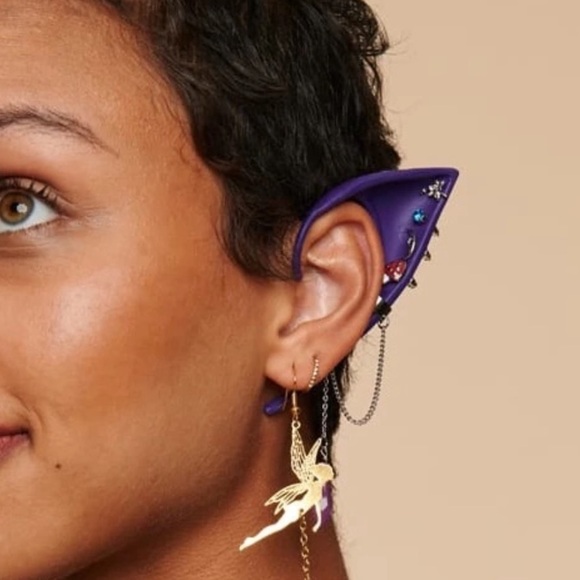EARTHBOUND Jewelry - Earthbound Trading Purple Slide On Elf Ear Set, NWT 🧝🏼‍♀️